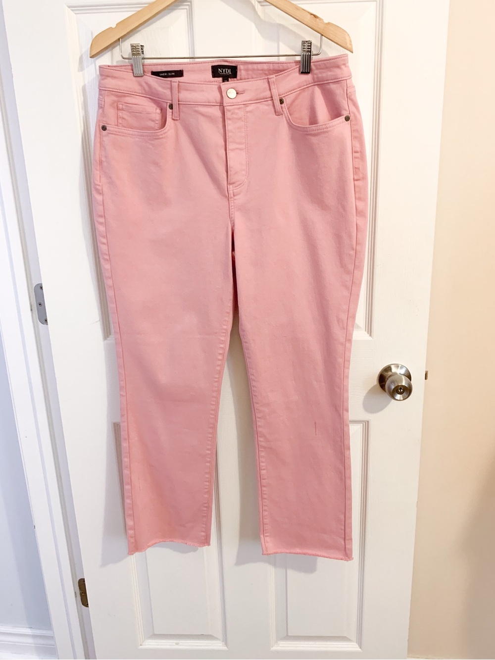 NYDJ Sheri slim Pink Straight-Leg Jeans - size 12